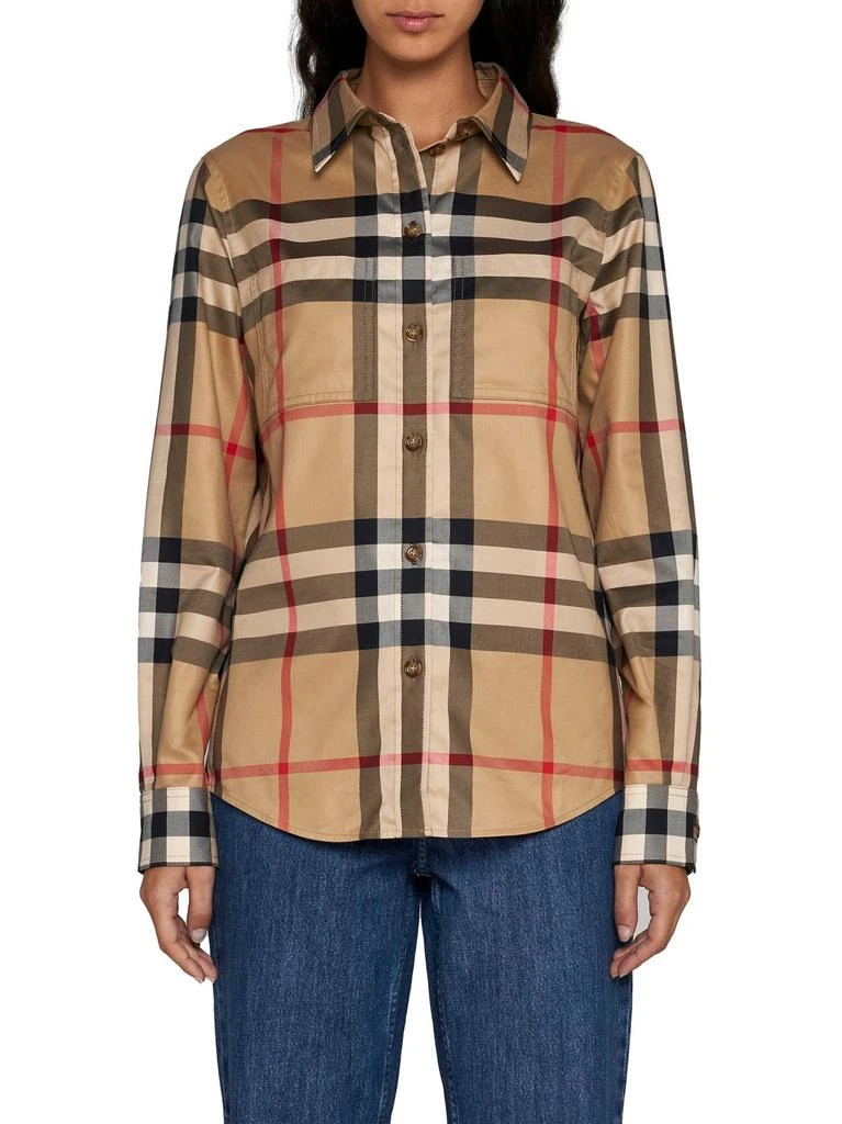 商品Burberry|Burberry Vintage Check-Pattern Buttoned Shirt,价格¥3067,第2张图片详细描述