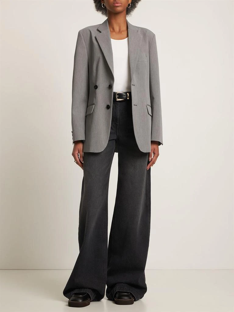 商品MM6|Asymmetric Viscose Blend Blazer,价格¥4162,第1张图片详细描述