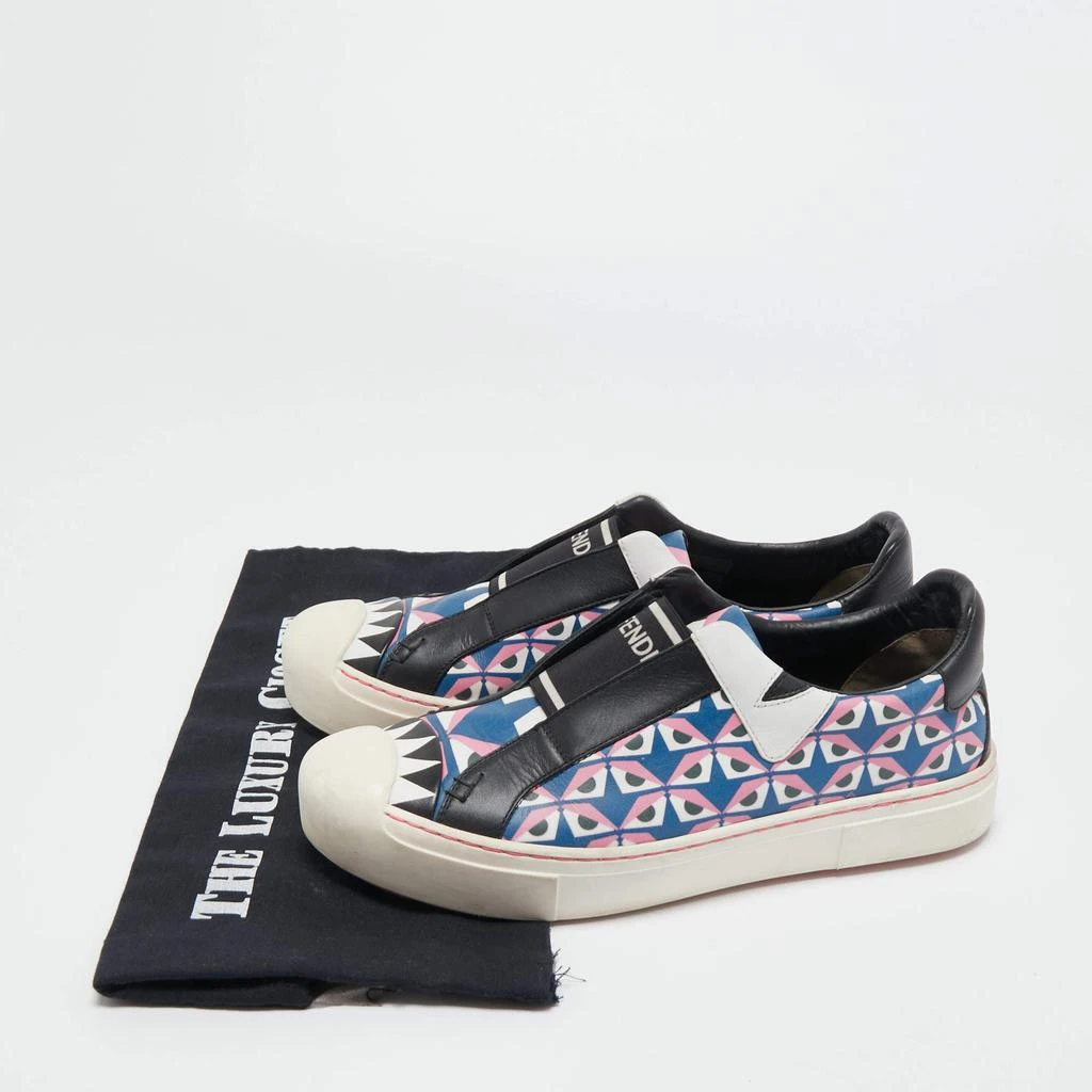 Fendi Multicolor Bug Eye Print Leather Slip On Sneakers Size 38 商品