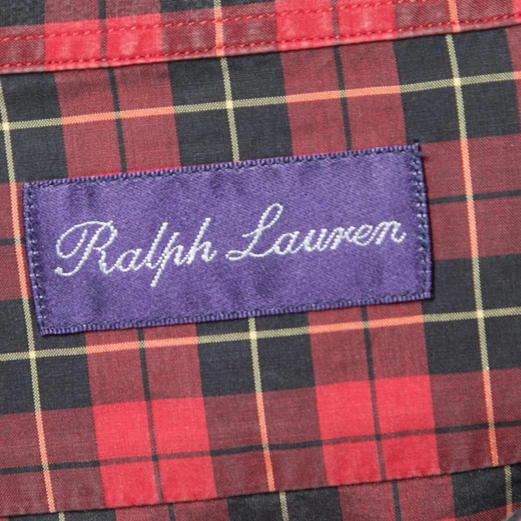 商品[二手商品] Ralph Lauren|Ralph Lauren Purple Label Red Checked Cotton Button Front Shirt XL ,价格¥1007,第4张图片详细描述