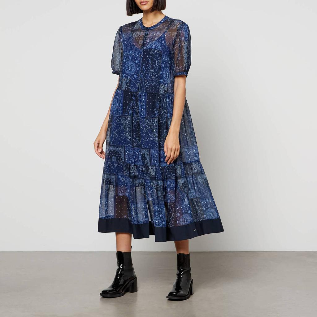 商品Tommy Hilfiger|Tommy Hilfiger Women's Wool Blend Peacoat - Patchwork Bandana/Desert Sky,价格¥1589,第1张图片