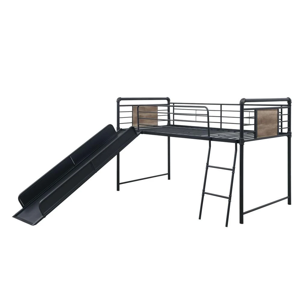商品Simplie Fun|Cordelia Twin Loft Bed w/Slide in Oak,价格¥9024,第4张图片详细描述