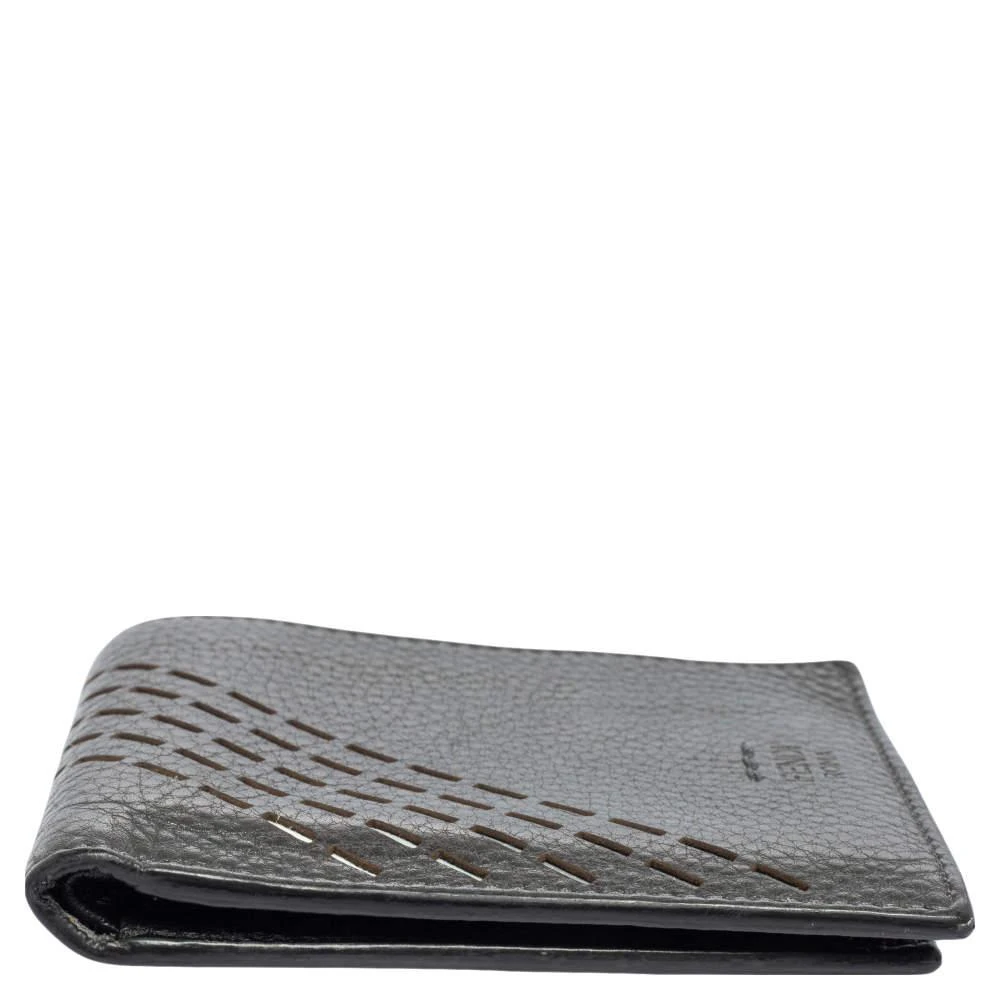 Fendi Grey Leather Cut Out Bifold Wallet 商品