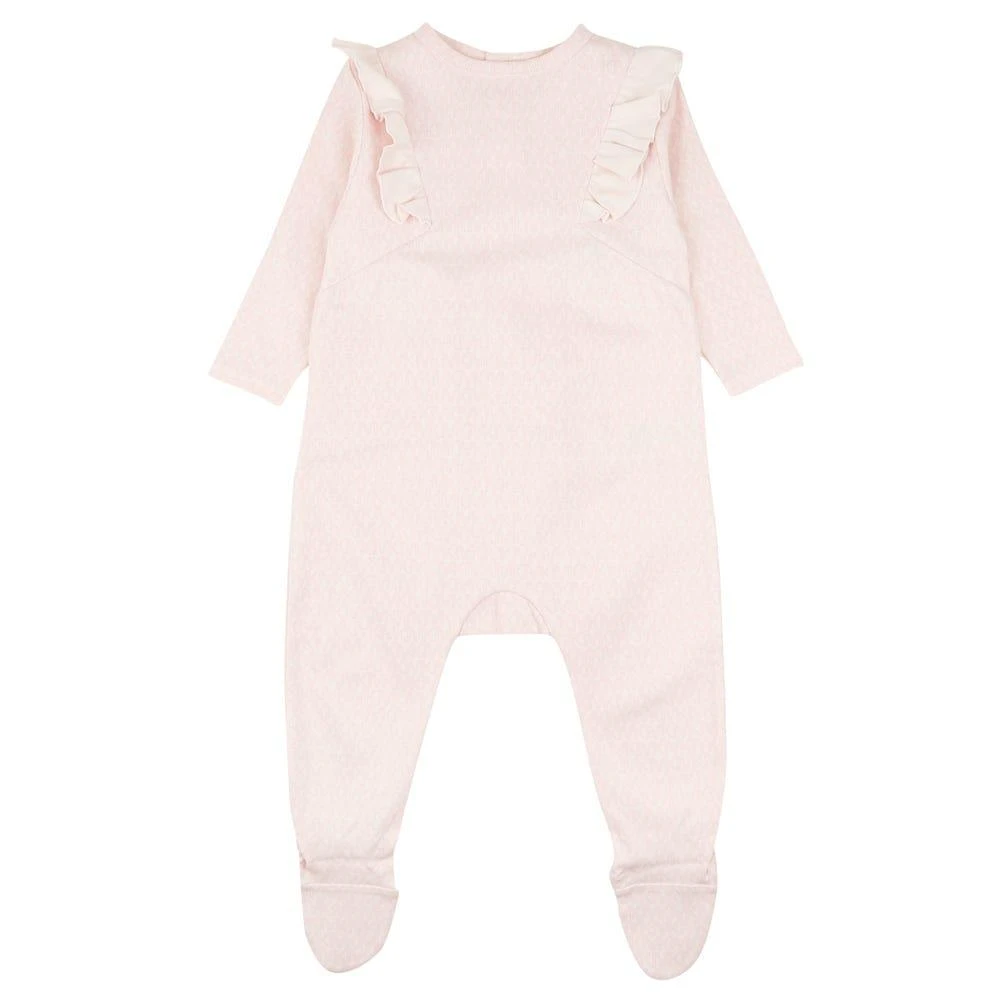 商品Michael Kors|Pale Pink Repeat Logo Pattern Romper Bib & Gift Box,价格¥319,第2张图片详细描述