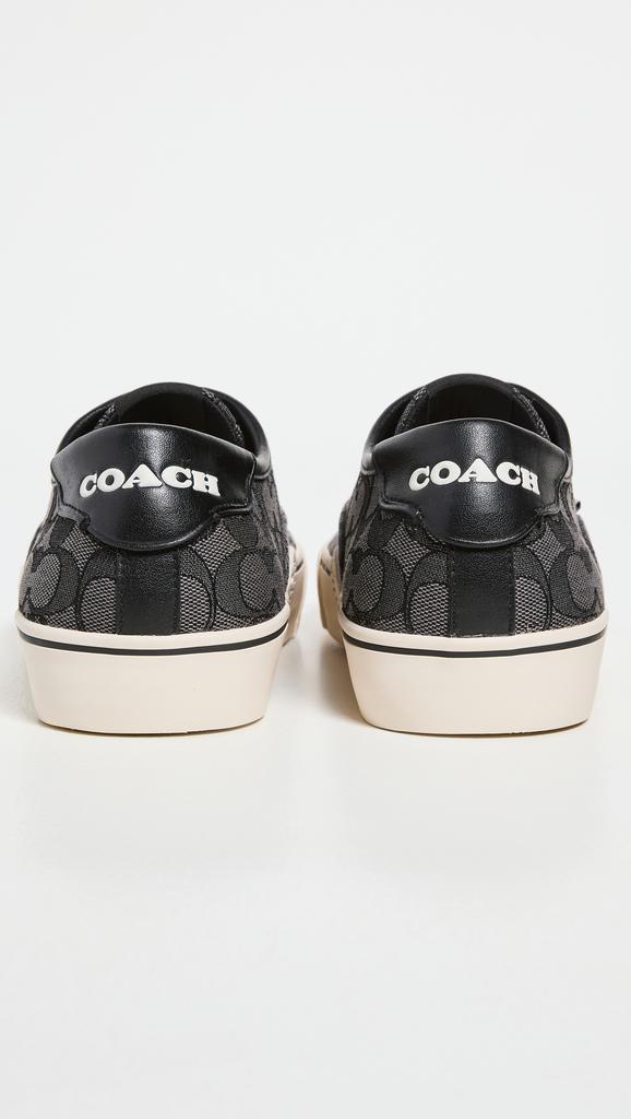 Coach New York Signature Jacqaurd Leather Skate Sneakers商品第6张图片规格展示