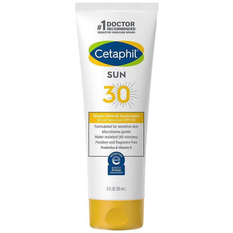 商品Cetaphil|Sheer Mineral Sunscreen SPF 30 Face & Body Lotion Fragrance Free,价格¥58,第1张图片