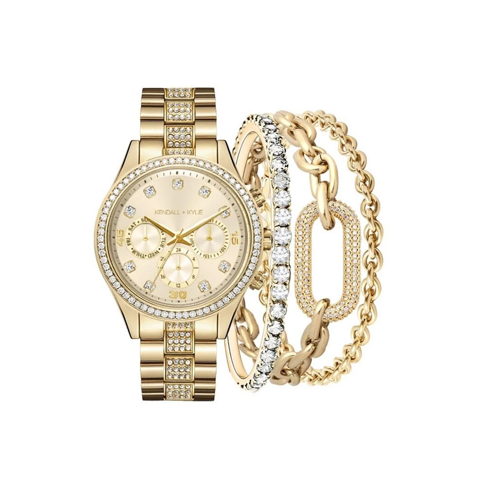 商品KENDALL & KYLIE|iTouch Women's Gold-Tone Metal Bracelet Watch,价格¥356,第1张图片