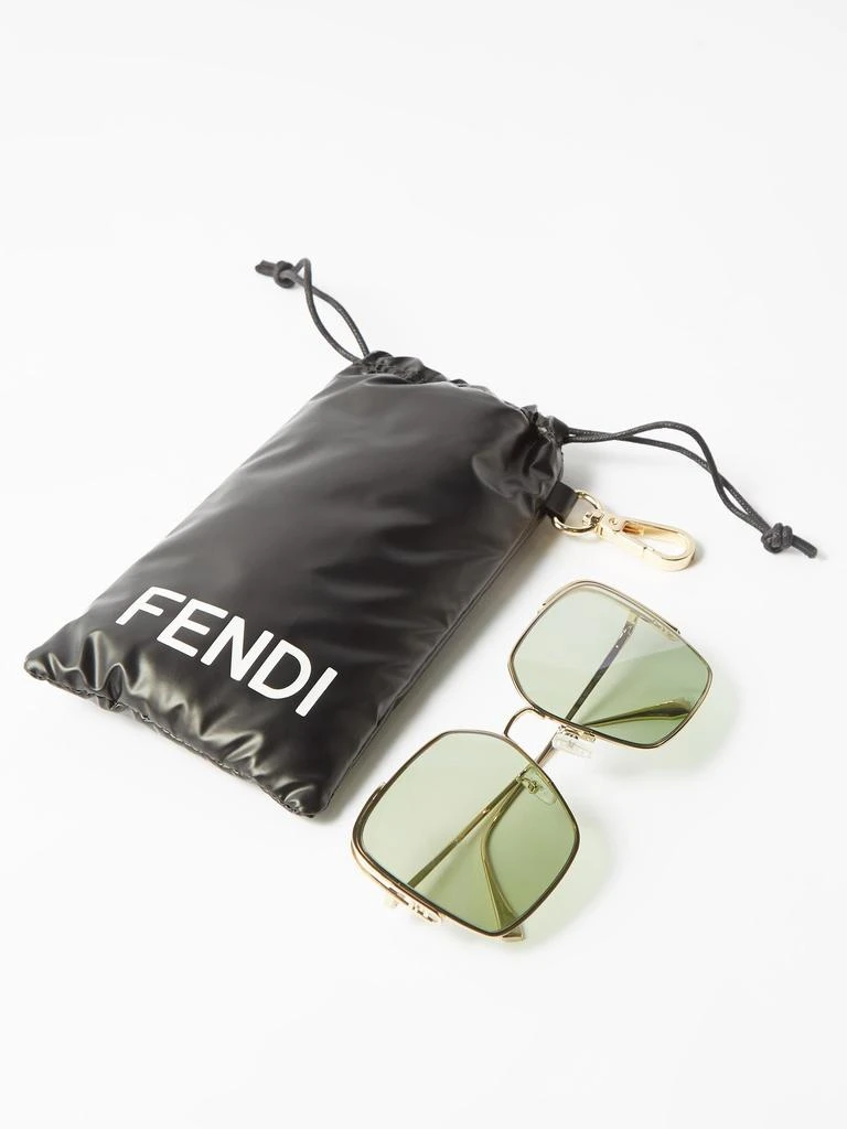 商品Fendi|O'Lock oversized square metal sunglasses,价格¥3826,第5张图片详细描述