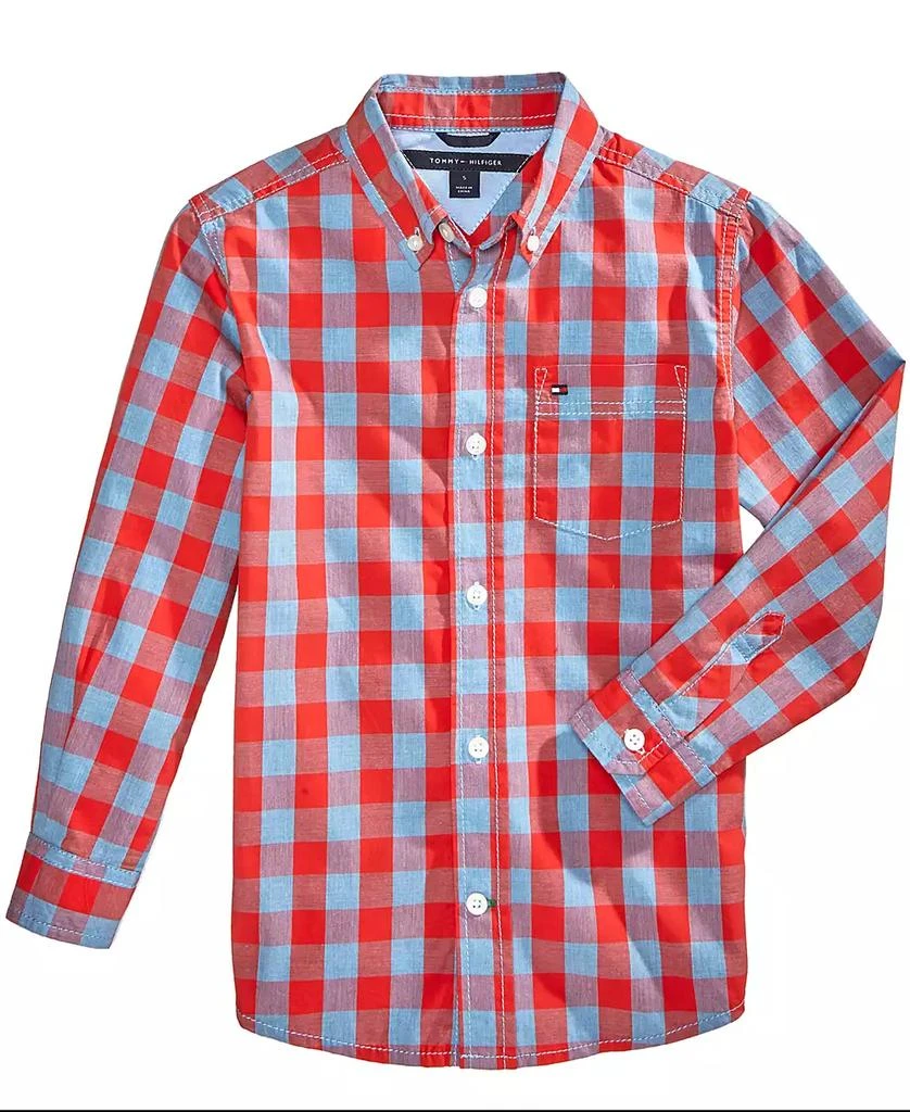 商品Tommy Hilfiger|Big Boys Kirk Box-Plaid Button-Down Shirt,价格¥159,第5张图片详细描述