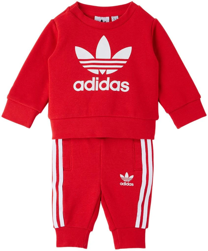 商品Adidas|Baby Red Trefoil Sweatshirt & Lounge Pants Set,价格¥255,第1张图片