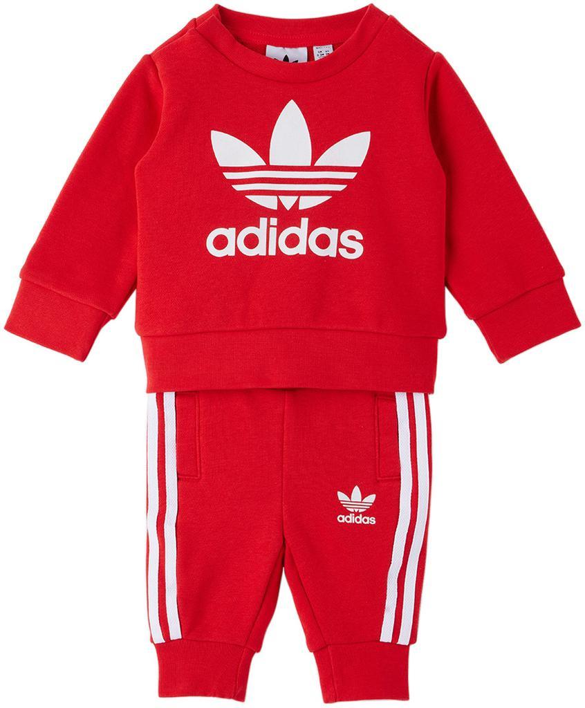 商品Adidas|Baby Red Trefoil Sweatshirt & Lounge Pants Set,价格¥478,第1张图片