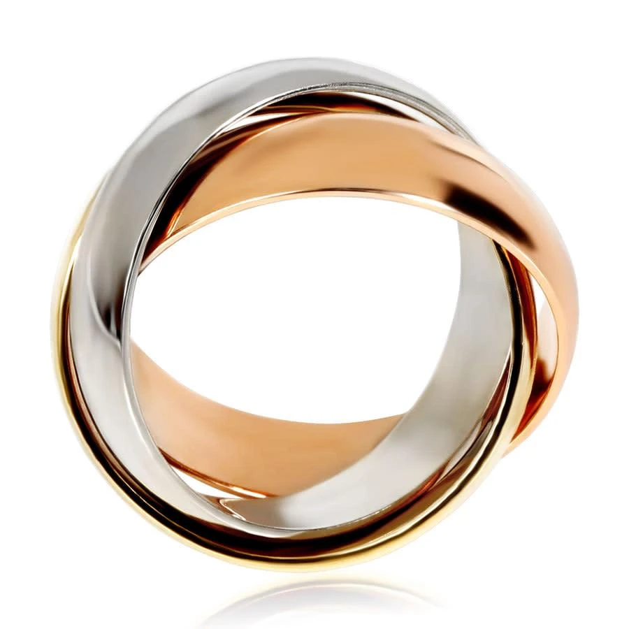 商品[二手商品] Cartier|Pre-Owned Cartier Vintage Trinity 5.1 mm Wide Bands Ring in 18K 3 Tone Gold,价格¥10125,第1张图片