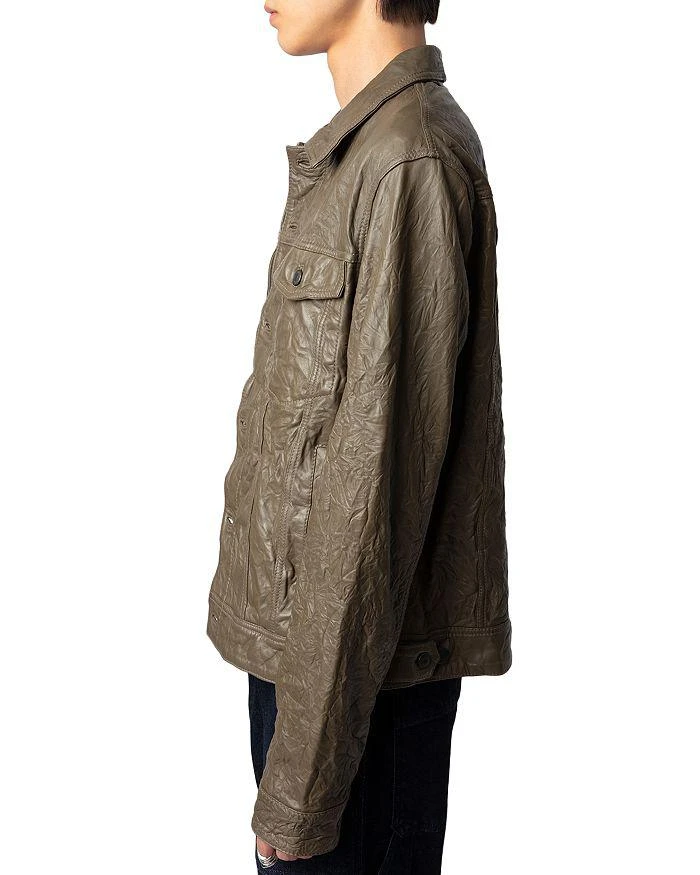 商品Zadig&Voltaire|Base Crinkle Leather Shirt Jacket,价格¥2679,第4张图片详细描述