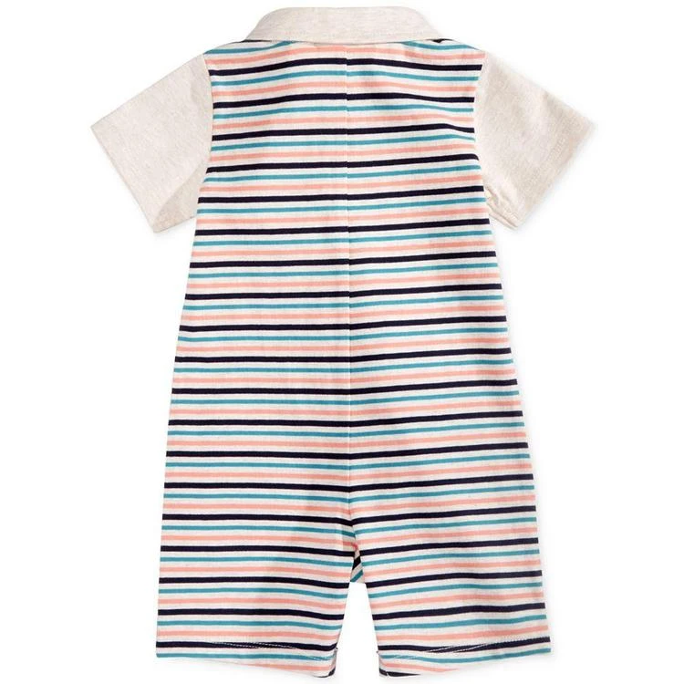 商品First Impressions|Polo Cotton Romper, Baby Boys (0-24 months), Created for Macy's,价格¥51,第3张图片详细描述