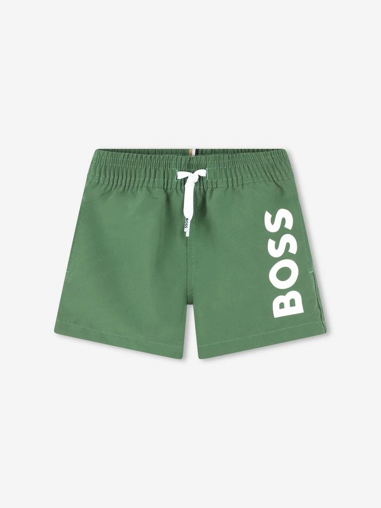 商品Hugo Boss|Baby Boys Logo Swim Shorts in Green,价格¥290,第1张图片