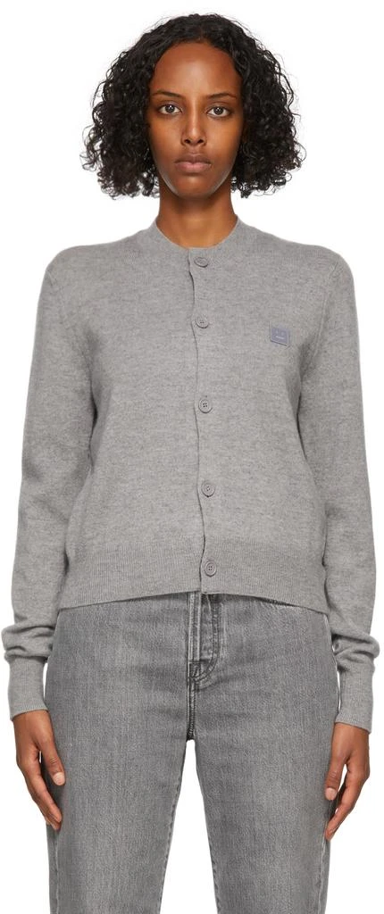 商品Acne Studios|Grey Wool Patch Cardigan,价格¥1942,第1张图片