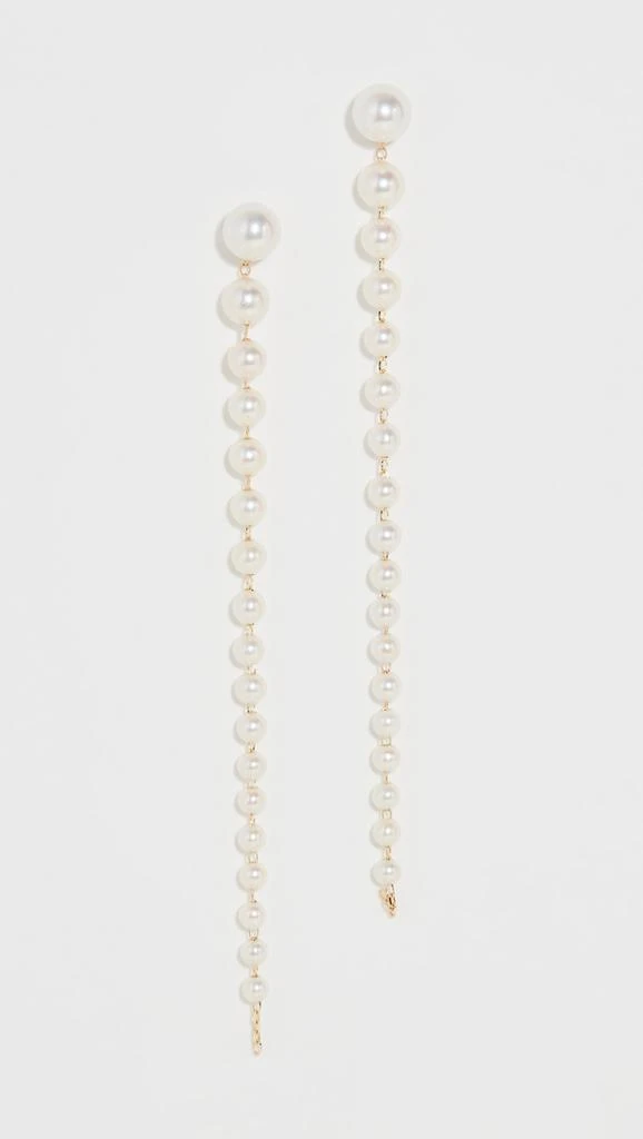 商品Mizuki|14k 线形珍珠耳环,价格¥4985,第1张图片