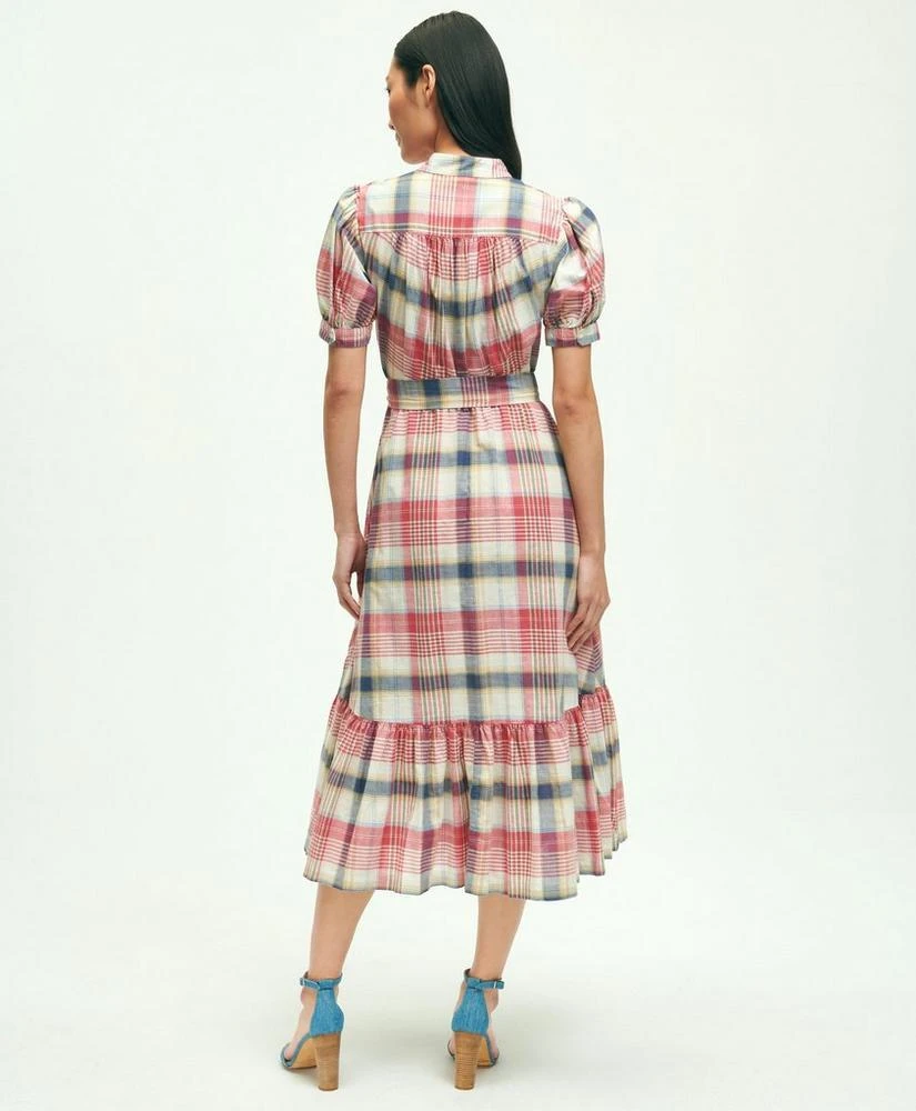 商品Brooks Brothers|Washed Cotton Madras Belted Shirt Dress,价格¥785,第5张图片详细描述