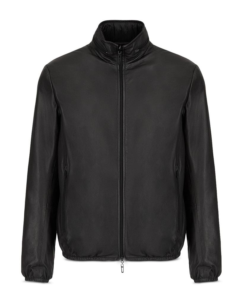 Reversible Leather to Nylon Jacket商品第1张图片规格展示