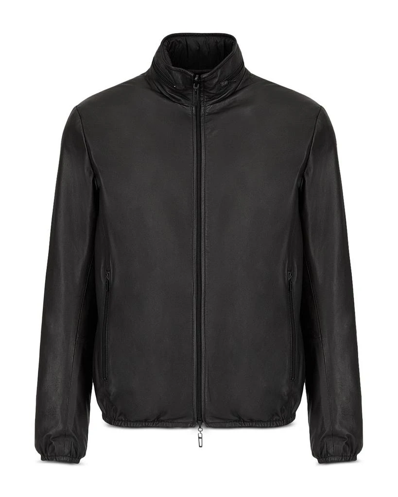 商品Emporio Armani|Reversible Leather to Nylon Jacket,价格¥5442,第1张图片详细描述