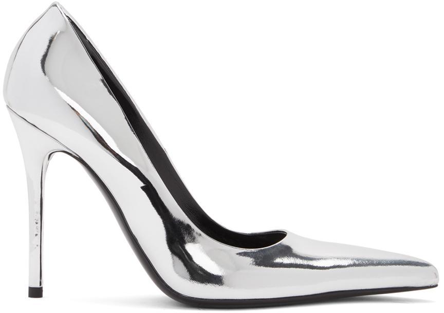 商品Tom Ford|银色 Mirror Pointy 高跟鞋,价格¥9024,第1张图片