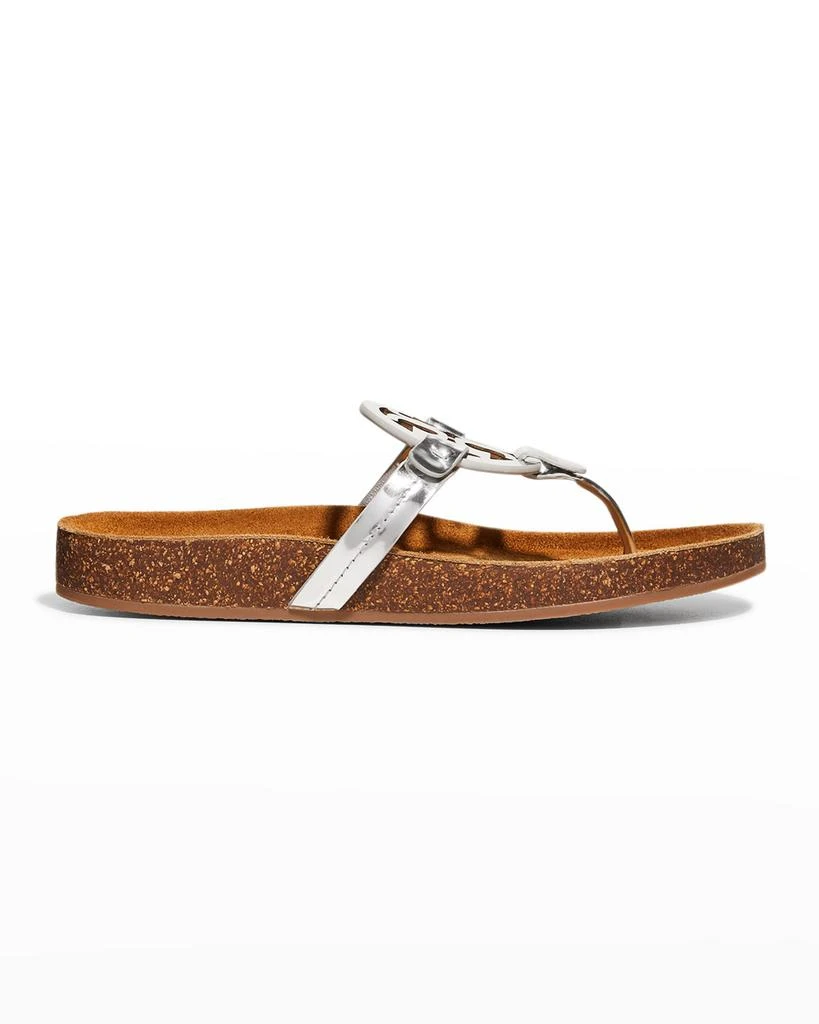 商品Tory Burch|Miller Cloud Metallic Medallion Thong Sandals,价格¥928,第1张图片