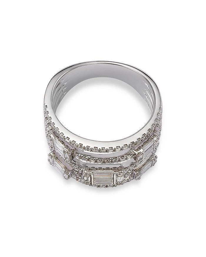 商品Bloomingdale's|Diamond Round & Emerald Cut Multirow Ring in 14K White Gold, 1.30 ct. t.w. - 100% Exclusive,价格¥72925,第3张图片详细描述