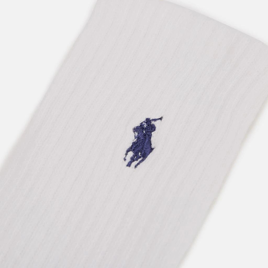 商品Ralph Lauren|Polo Ralph Lauren Men's 6 Pack Polo Player Socks - White,价格¥403,第2张图片详细描述