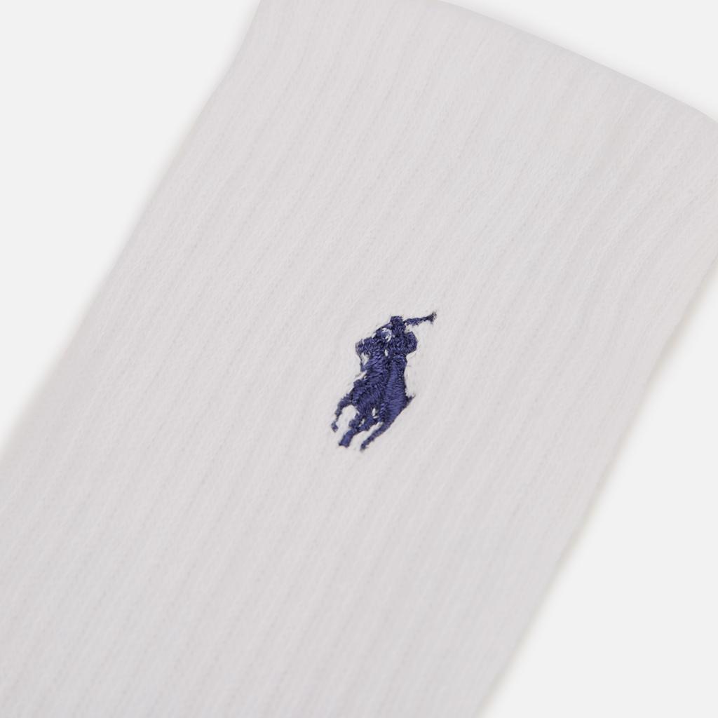 商品Ralph Lauren|Polo Ralph Lauren Men's 6 Pack Polo Player Socks - White,价格¥389,第4张图片详细描述