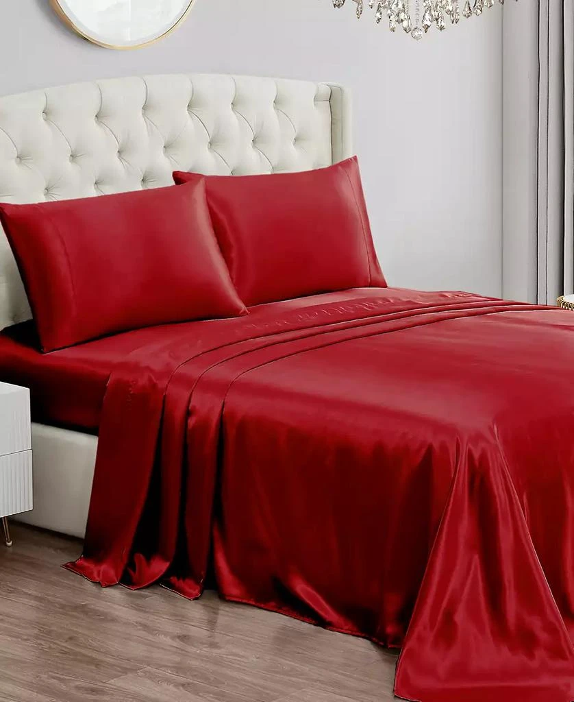 商品Juicy Couture|3 Piece Satin Sheet Set, Twin XL,价格¥129,第1张图片
