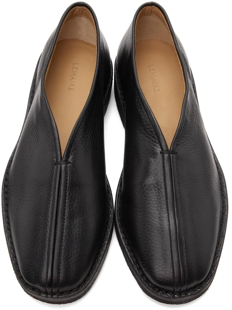 商品Lemaire|Black Square Toe Loafers,价格¥3385,第5张图片详细描述