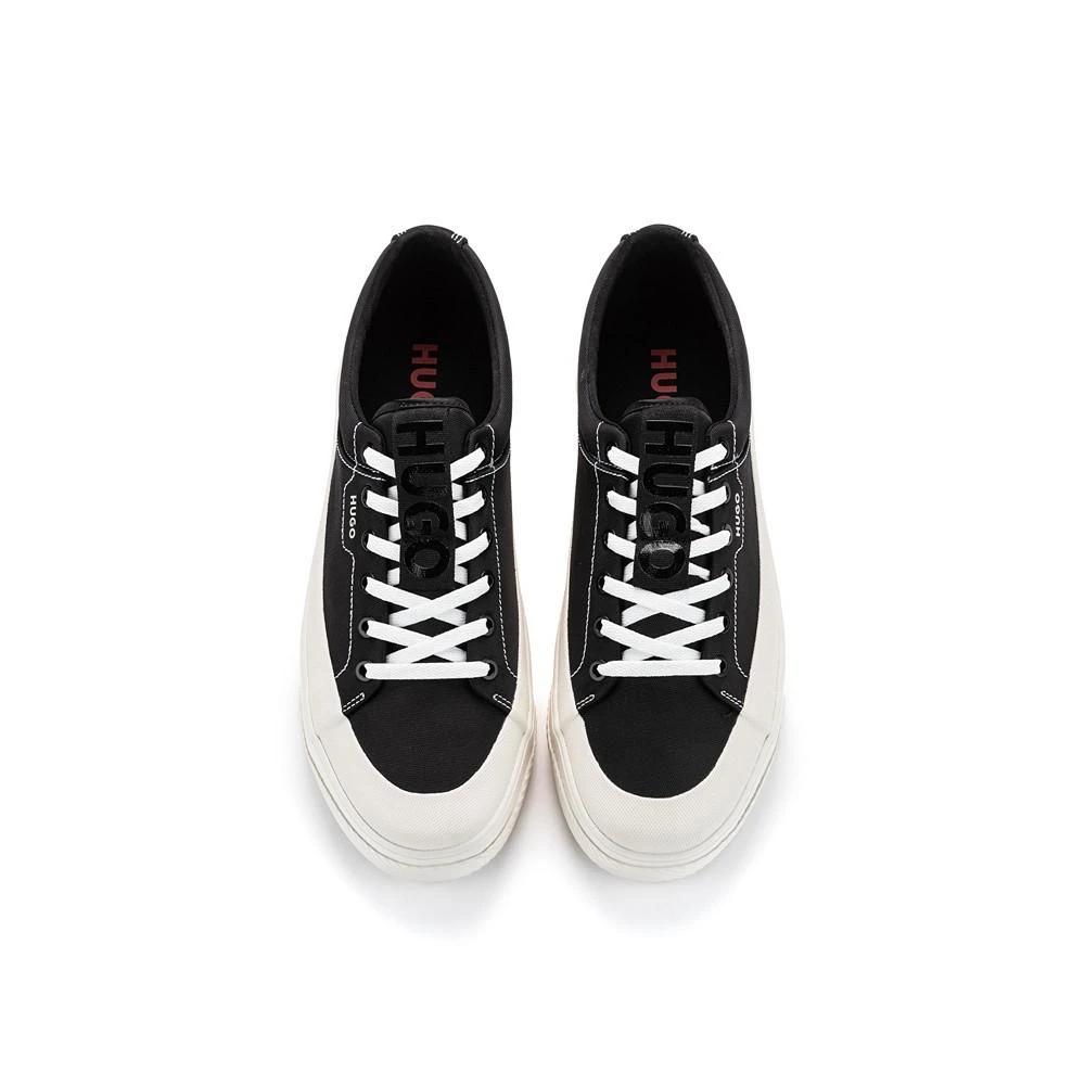 商品Hugo Boss|Men's Rubber-Bumper Lace Up Sneakers with Red Logo Label,价格¥899,第5张图片详细描述