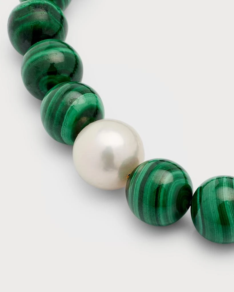 商品NEST Jewelry|Malachite and Pearl Stretch Bracelet,价格¥919,第3张图片详细描述