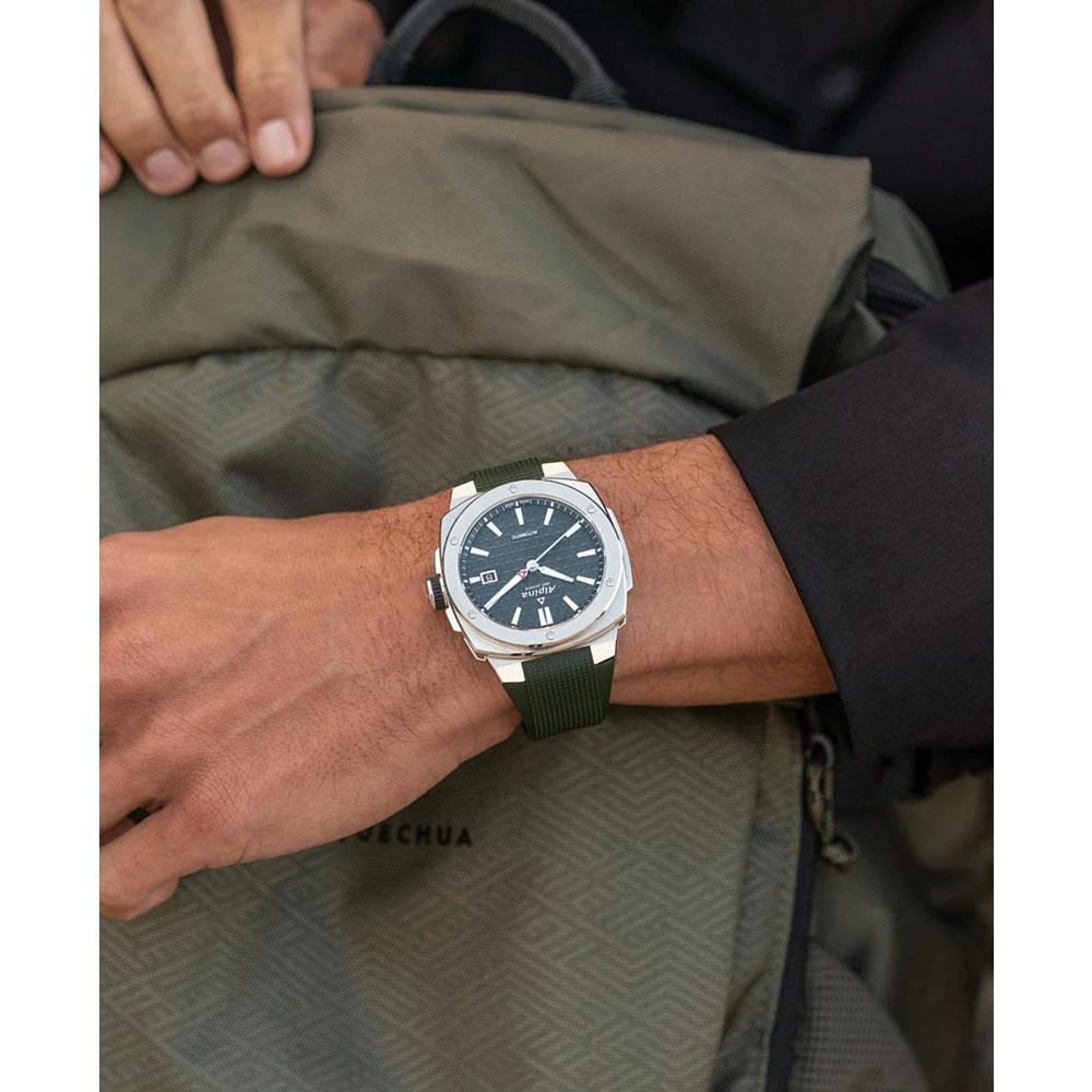 Men's Swiss Automatic Alpiner Green Rubber Strap Watch 41mm 商品