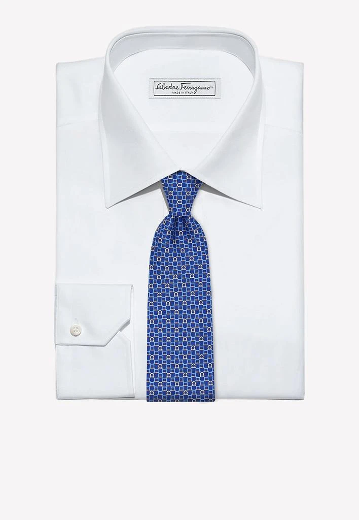 商品Salvatore Ferragamo|Gancini Print Silk Tie,价格¥1613,第3张图片详细描述