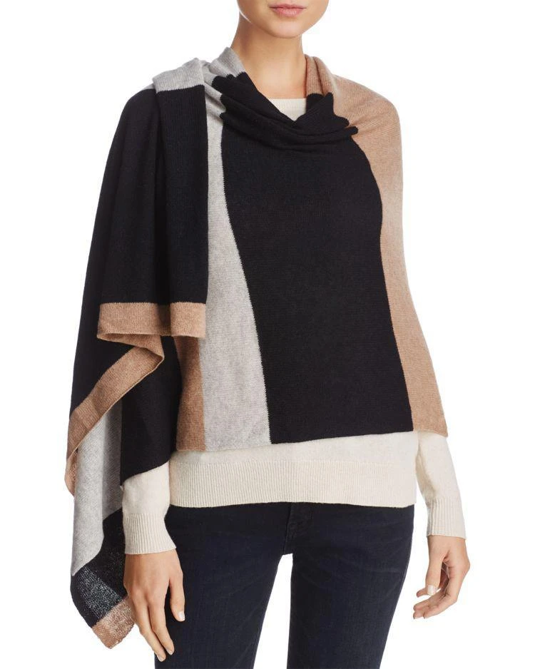 商品Bloomingdale's|Stripe Oversized Cashmere Wrap - 100% Exclusive,价格¥880,第1张图片