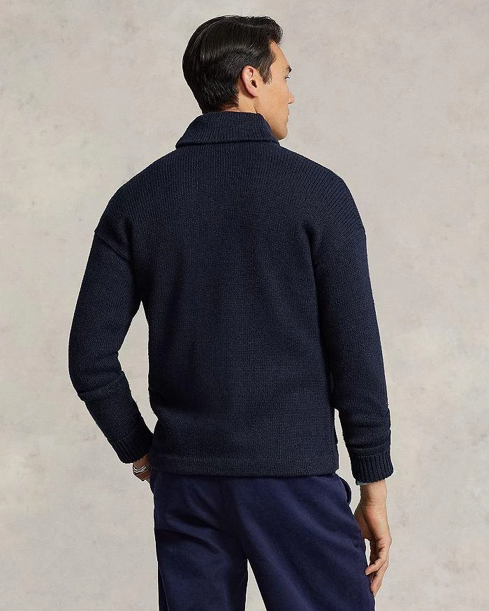 商品Ralph Lauren|Cotton & Linen Nautical Regular Fit Shawl Collar Cardigan,价格¥1357,第4张图片详细描述