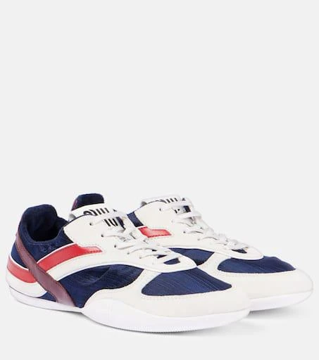商品Miu Miu|Gymnasium皮革边饰运动鞋,价格¥9368,第1张图片
