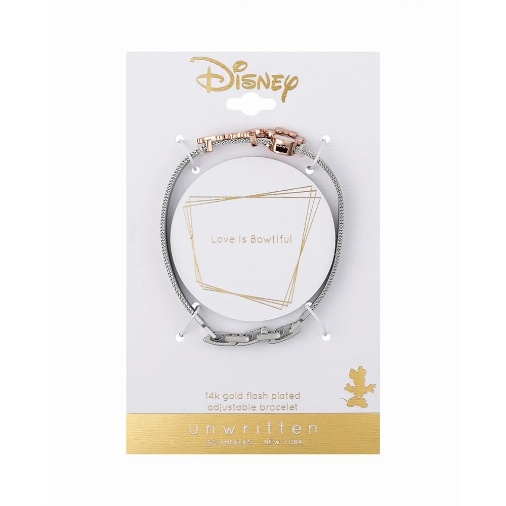 商品Disney|Unwritten Genuine Mother of Pearl Inlay Minnie Mouse "Love" Charms Bracelet,价格¥150,第2张图片详细描述
