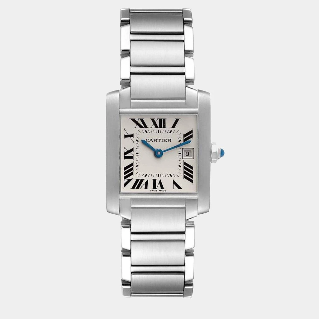 商品[二手商品] Cartier|Cartier Tank Francaise Midsize Silver Dial Steel Ladies Watch W51011Q3 25 x 30 mm,价格¥29263,第1张图片