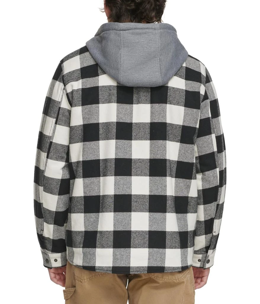 商品Levi's|Washed Cotton Shirt Jacket with A Jersey Hood and Sherpa Lining,价格¥368,第2张图片详细描述