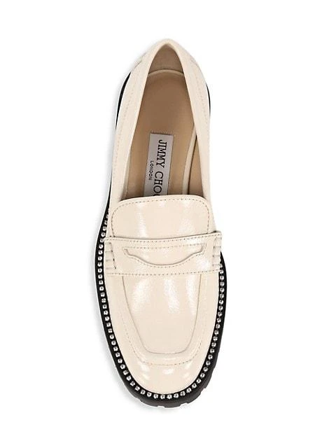 商品Jimmy Choo|Deanna Crystal-Embellished Patent Leather Loafers,价格¥2531,第5张�图片详细描述