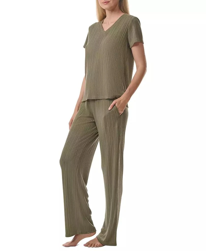 商品Tommy Hilfiger|Women's 2-Pc. Short-Sleeve Ribbed Pajamas Set,价格¥259,第5张图片详细描述