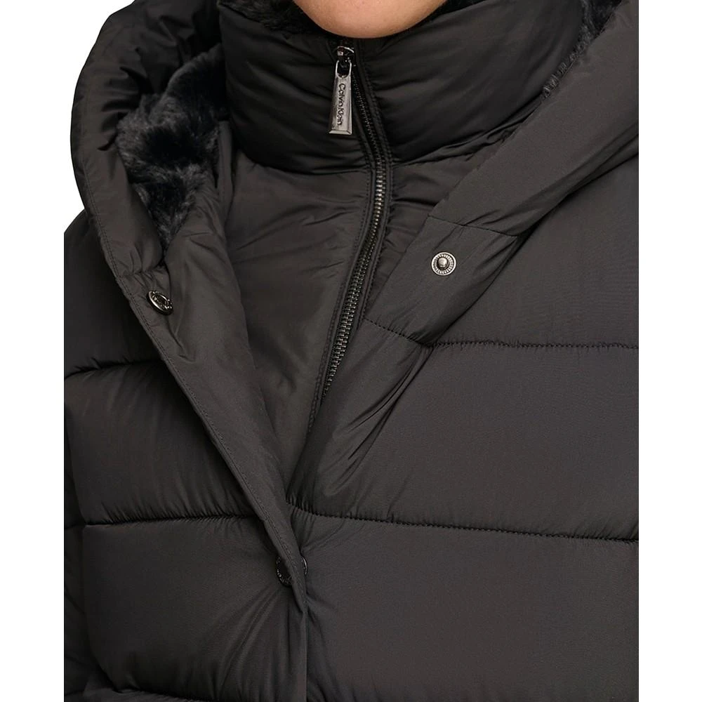 商品Calvin Klein|Women's Bibbed Hooded Puffer Coat, Created for Macy's,价格¥942,第4张图片详细描述