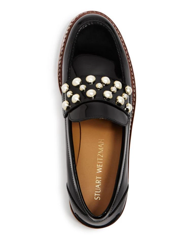 商品Stuart Weitzman|Mocpearl Embellished 乐福鞋,价格¥1362,第3张图片详细描述