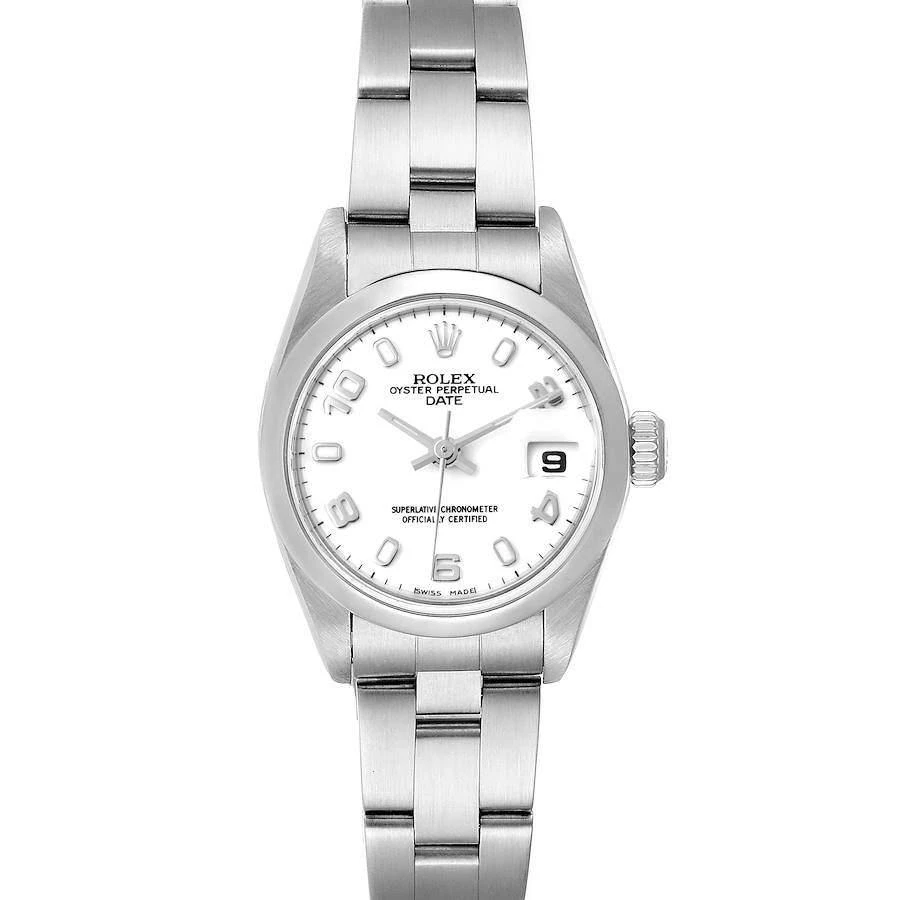 商品[二手商品] Rolex|Rolex White Stainless Steel Oyster Perpetual Date 79160 Women's Wristwatch 26 MM,价格¥37987,第3张图片详细描述