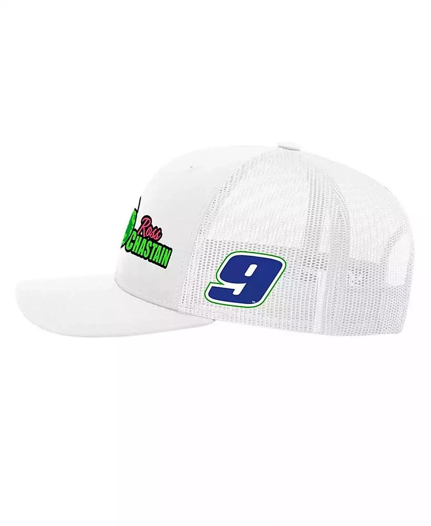 商品JR Motorsports Official Team Apparel|Men's White Ross Chastain Domestic Trucker Adjustable Hat,价格¥259,第2张图片详细描述