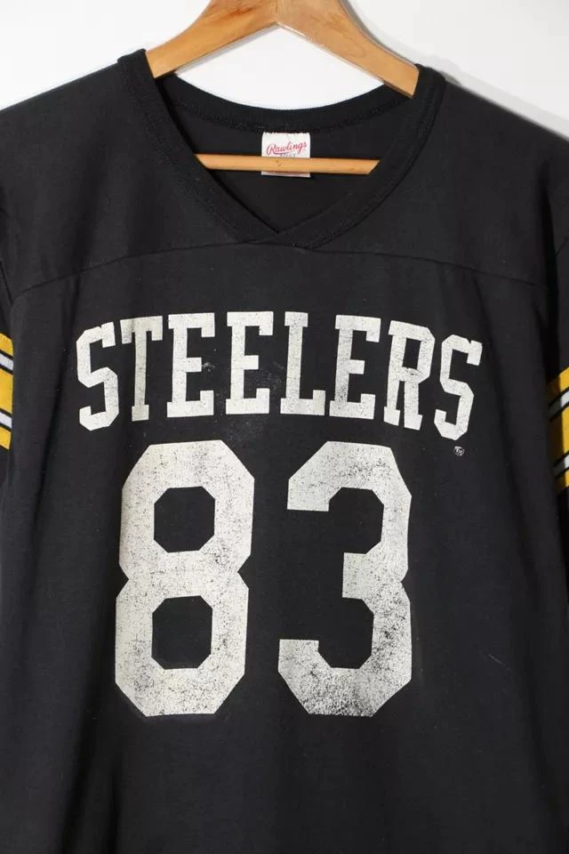 商品Urban Outfitters|Vintage NFL Pittsburgh Steelers Jersey Cut T-shirt Made in USA,价格¥898,第2张图片详细描述