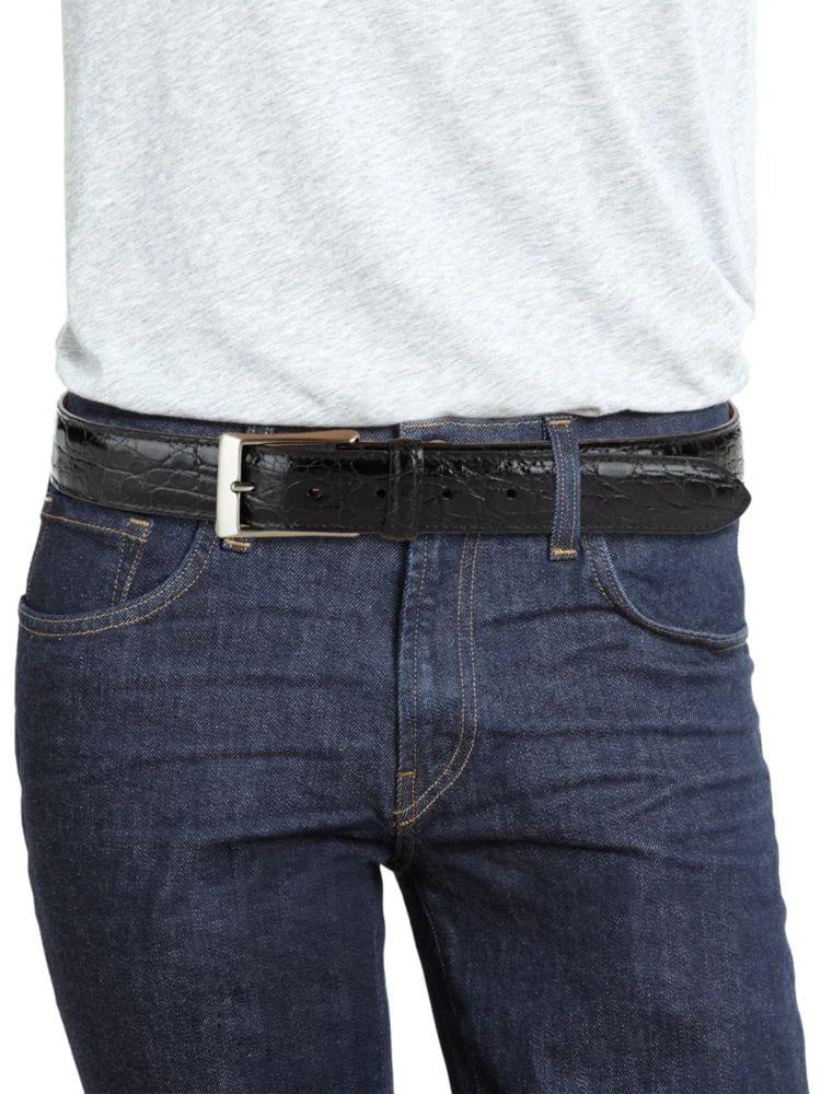 商品Saks Fifth Avenue|Genuine Crocodile Skin Belt,价格¥958,第3张图片详细描述