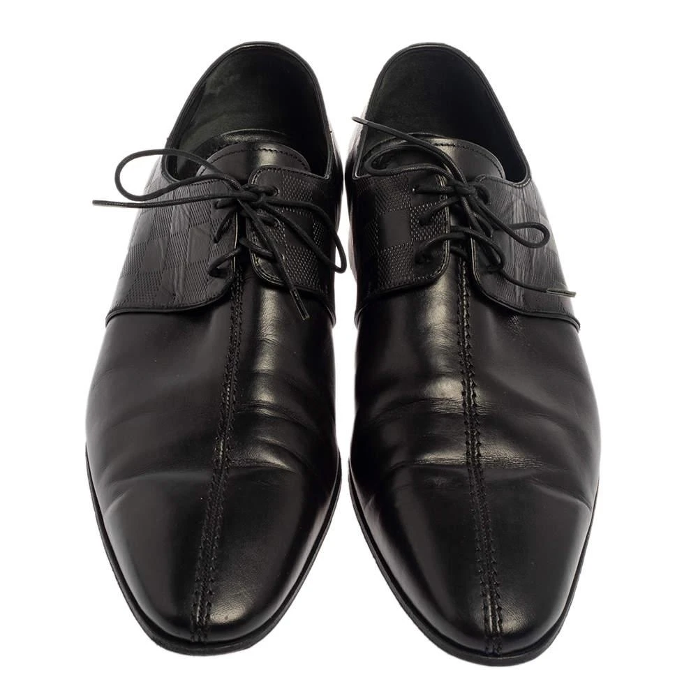 商品[二手商品] Louis Vuitton| Louis Vuitton Black Damier Leather Lace Up Oxfords Size 43,价格¥3757,第3张图片详细描述